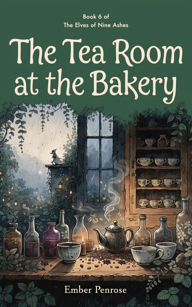 Book Cover: The Tea Room at the Bakery (The Elves of Nine Ashes (Cozy Fantasy) Book 6)