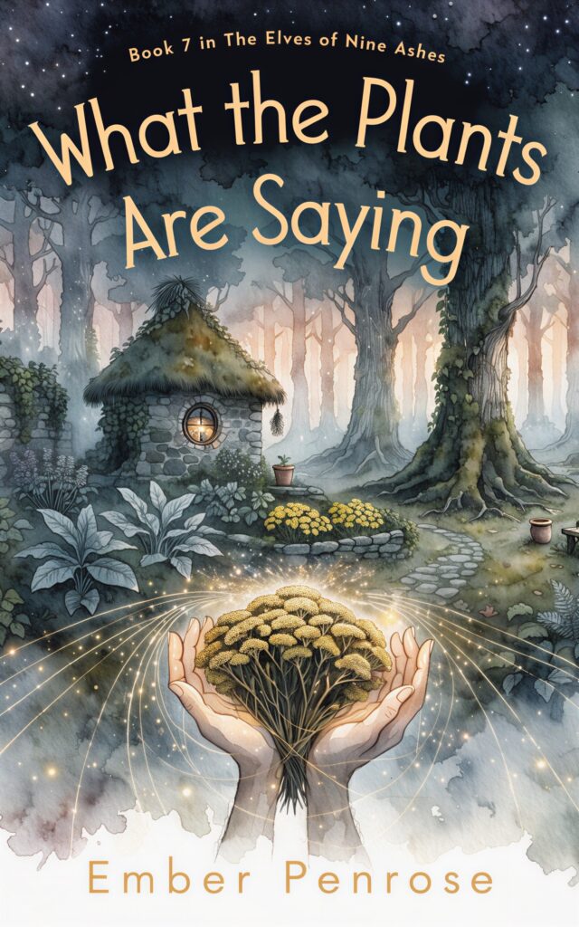 Book Cover: What the Plants Are Saying (The Elves of Nine Ashes (Cozy Fantasy) Book 7)